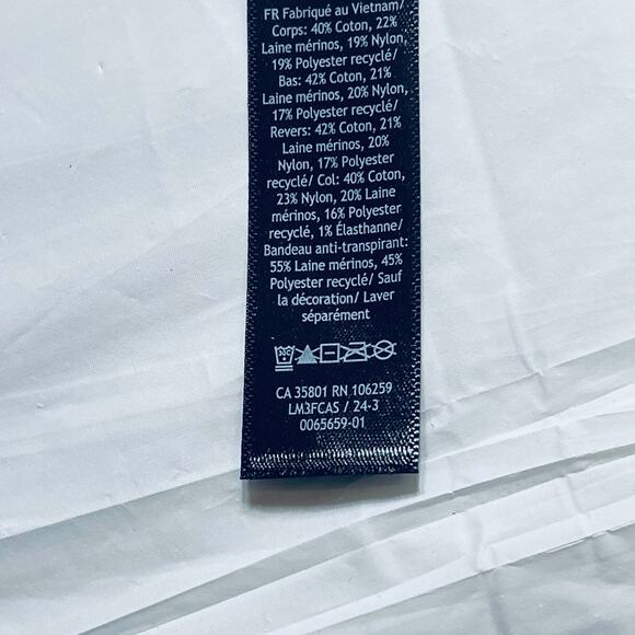 Lululemon Relaxed-Fit Knit Sweater Blue White Crewneck Pullover Size Large - Picture 6 of 9